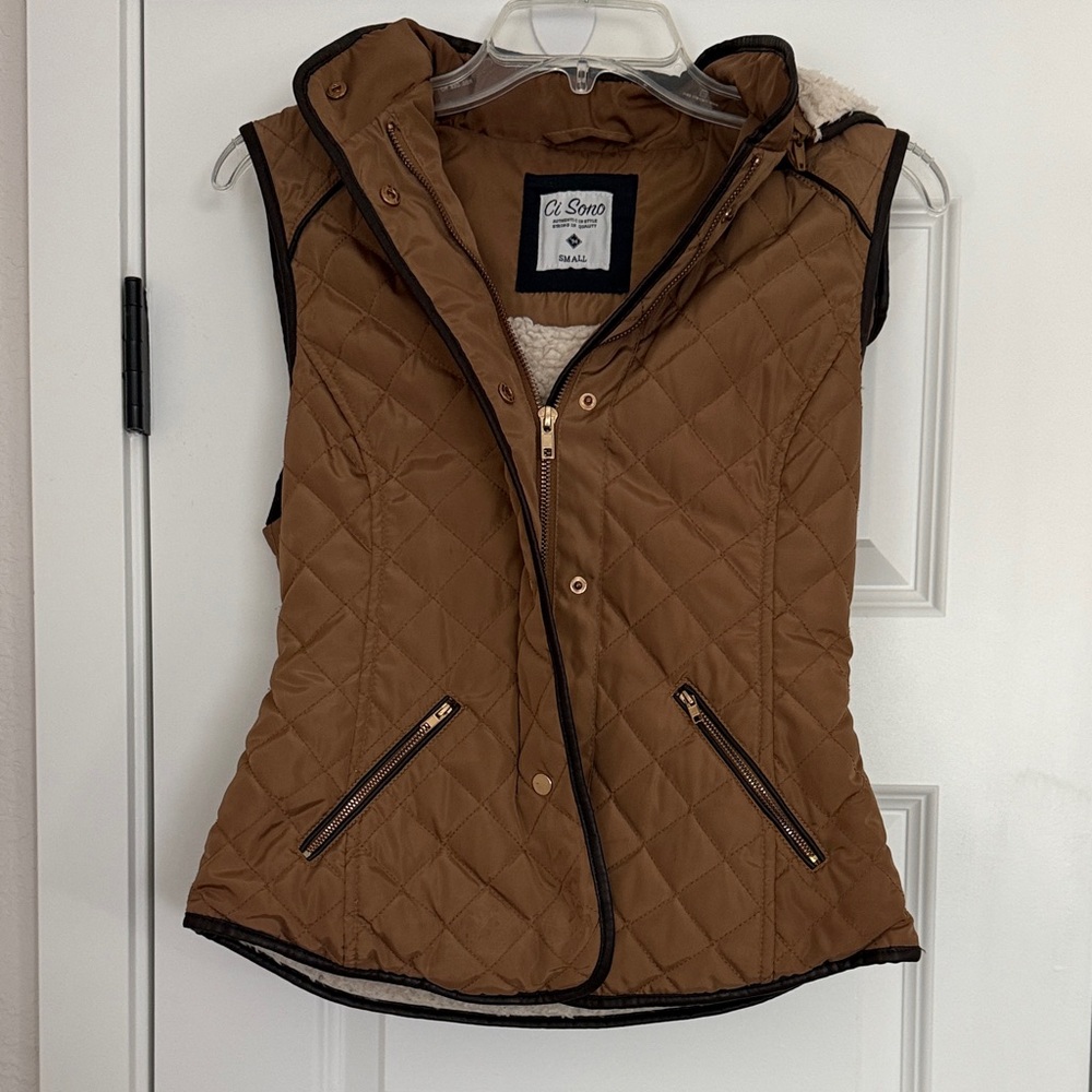 Brown Quilted Vest